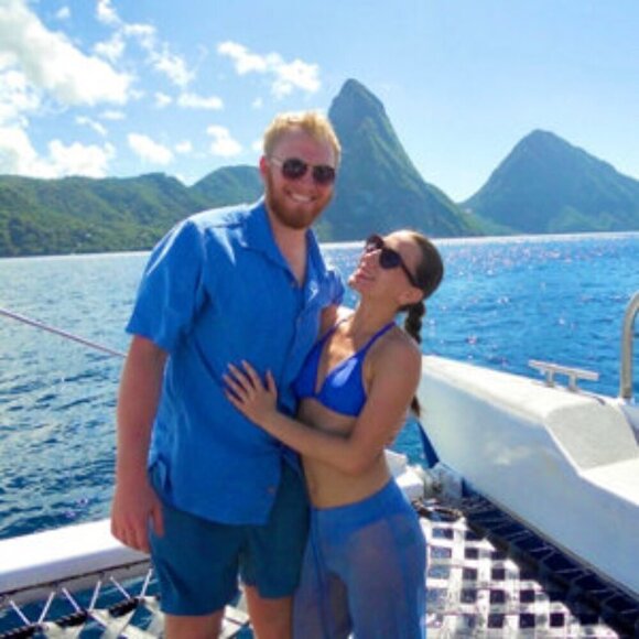 New HUTCH Peri Riviera Metallic Blue Swim Beach Cover-Up Pants NWOT Small - Picture 3 of 14